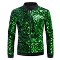 thumbnail image 1 of Mens Fashion Plaid Versatile Jacket Purchasing Mens Sequin Stand Collar Jacket, 1 of 6