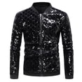 thumbnail image 1 of Mens Fashion Plaid Versatile Jacket Purchasing Mens Sequin Stand Collar Jacket, 1 of 3