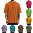 thumbnail image 1 of Mens Fashion Short Sleeve Tshirts Workout Oversize Pullover Solid Color Casual Tees V Neck T Shirts for Men XL, 1 of 4