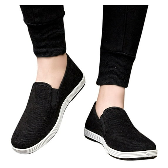 Mens Fashion Sneakers Comfortable Slip On Walking Shoes Non Slip Casual Loafer Shoes for Summer