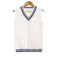 thumbnail image 1 of Mens Fashion Thick V-Neck Sleeveless Vest Sweater School Uniform Knitting Tops, 1 of 10