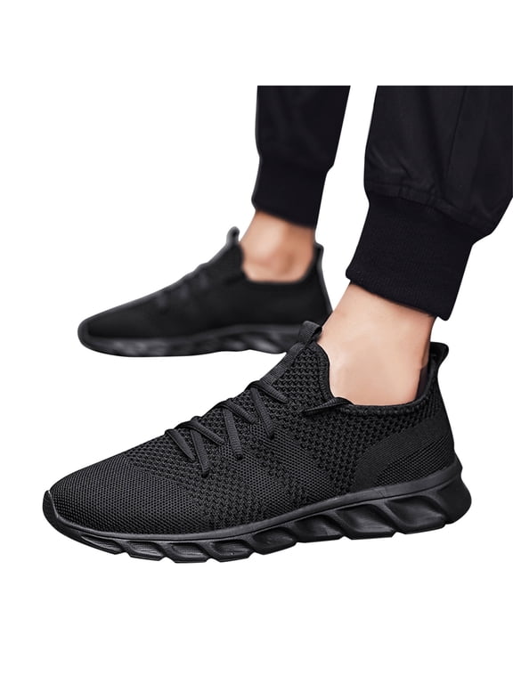 Mens Fashion White Sneakers Lightweight Running Shoes Non Slip Athletic Sports Gym Workout Sneakers