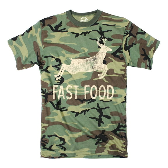 Mens Fast Food T Shirt Funny Deer Hunting Season Novelty Graphic Tee Graphic Tees