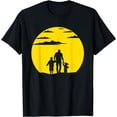 thumbnail image 1 of Mens Father Dad Son Daughter Children Sun Sunset Papa Poppa Daddy T-Shirt, 1 of 4