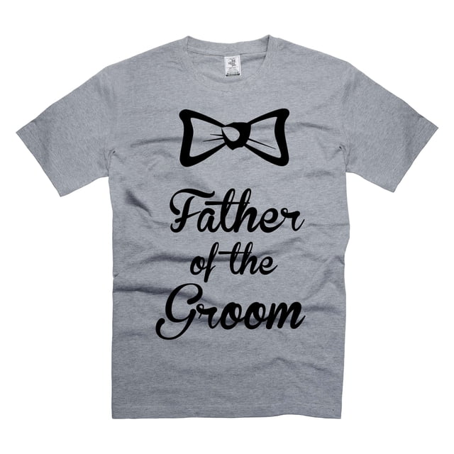 Mens Father Of The Groom T-shirt Groom Father Shirt Wedding Party Shirt Bachelor Party Father Shirt (Medium Grey)