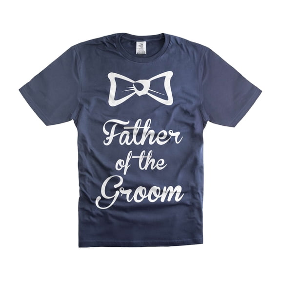 Mens Father Of The Groom T-shirt Groom Father Shirt Wedding Party Shirt Bachelor Party Father Shirt (X-Large Navy Blue)