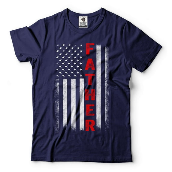 Mens Father Patriotic Shirt USA Flag Patriotic Tee Father's Day Patriotic Shirt American Dad Shirt (XX-Large Navy Blue)
