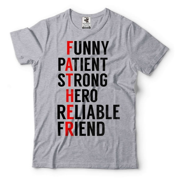 Mens Father Shirt Father's Day Gift Father Definition Shirt Funny Father Shirt Father's Day Shirt (XX-Large Grey)
