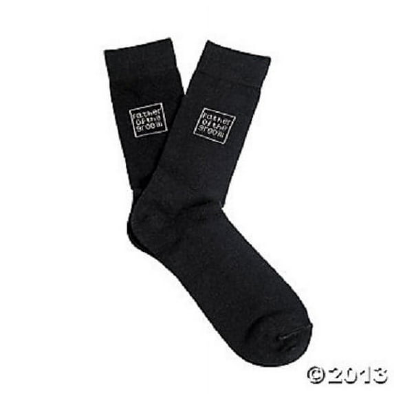 Mens Father of the Groom Wedding Socks Black Dress Novelty Wedding Favor Gift