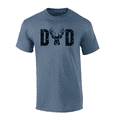 thumbnail image 1 of Mens Father's Day Dad Buck Deer Antler Cool Country Mens Short Sleeve T-Shirt-Heather Indigo-5X-Large, 1 of 1