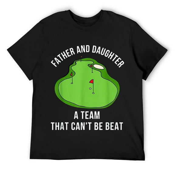 Mens Father's Day Dad Daughter Golf Buddies Team Saying Matching T-Shirt Black