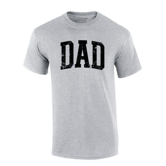 Mens Father's Day Grunge Distressed Dad Cool Mens Short Sleeve T-Shirt-Sport Grey-4X-Large