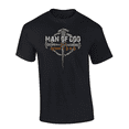 thumbnail image 1 of Mens Father's Day Man Of God Crown Cross Husband And Dad Christian Short Sleeve T-Shirt-Black-Large, 1 of 1