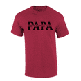 thumbnail image 1 of Mens Father's Day Thoughtful Inspirational Provider Protector Leader Antique Cherry Short Sleeve T-Shirt-Papa-Medium, 1 of 1