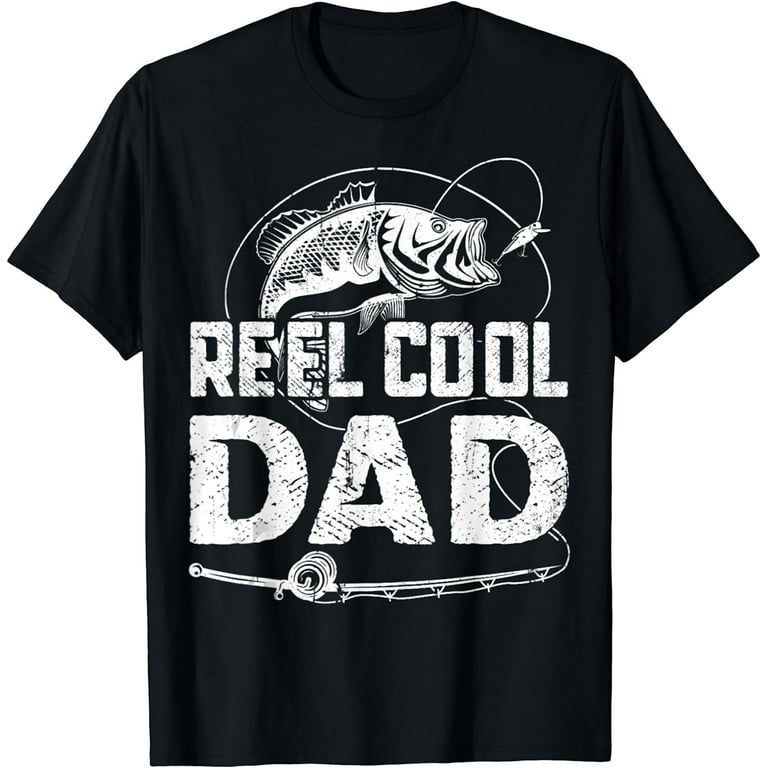 Mens Fathers Day Funny Fisherman Reel Cool Dad Fishing Lover T