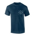 thumbnail image 1 of Mens Fathers Day Tshirt Dad Beer Crest Funny Short Sleeve T-shirt-Heather Navy-xl, 1 of 1