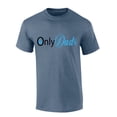 thumbnail image 1 of Mens Fathers Day Tshirt Only Dads Funny Onlydads Short Sleeve T-shirt-Heather Indigo-xxxl, 1 of 1