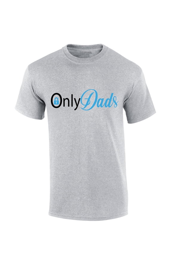 Mens Fathers Day Tshirt Only Dads Funny Onlydads Short Sleeve T-shirt-Sports Grey-small