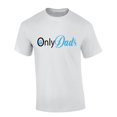 thumbnail image 1 of Mens Fathers Day Tshirt Only Dads Funny Onlydads Short Sleeve T-shirt-White-xxl, 1 of 1