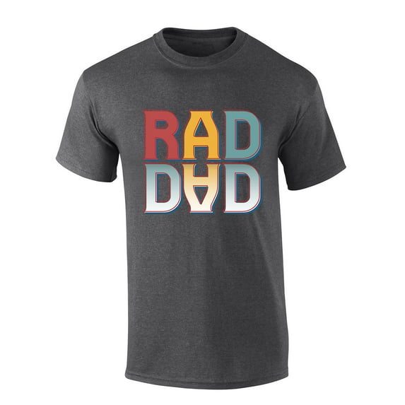 Mens Fathers Day Tshirt Rad Dad Cool Funny Funny Short Sleeve T-shirt-Heather Grey-6xl