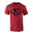 thumbnail image 1 of Mens Fathers Day Tshirt Superdad Superhero Dad Funny Short Sleeve T-shirt-Heather Cardinal-6xl, 1 of 1