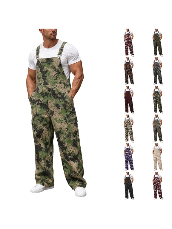 Mens Denim Bib Overalls Loose Fit Workwear Carpenter Overalls for Comfortable Everyday Wear 1 M