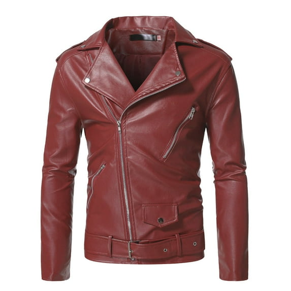 Mens Faux Leather Jackets Clearance Sale,Mens Leather Jacket Mens Faux Leather Jacket Men Bomber Jackets Fall Clothes Zip Up Motorcycle Jacket Lightweight Coat