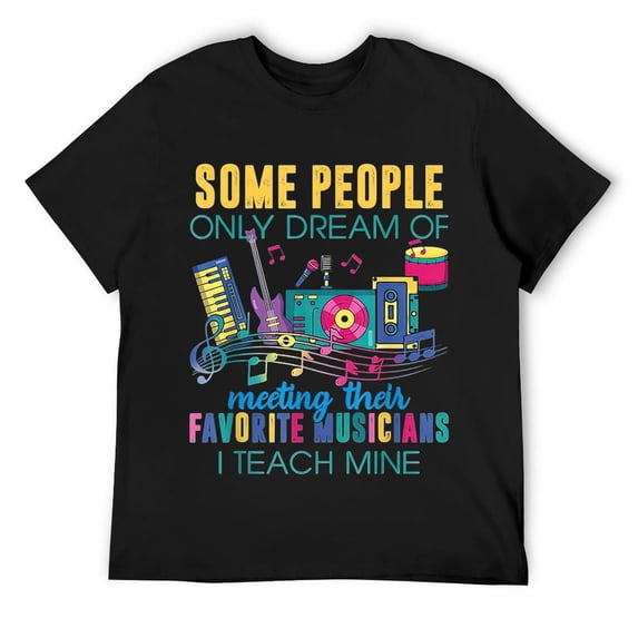 Mens Favorite Musicians I Teach Mine T shirt Music Teacher Mom T-Shirt Black L