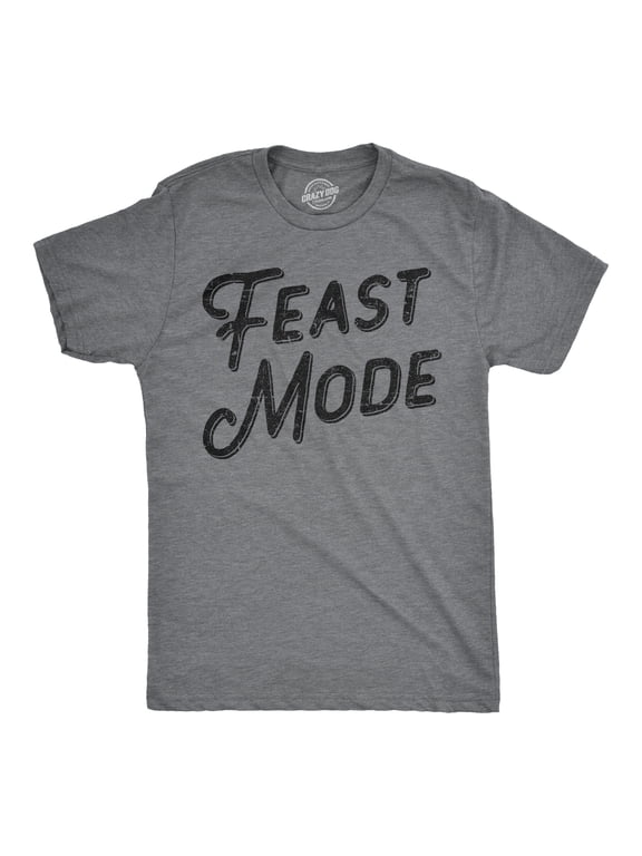 Mens Feast Mode T Shirt Funny Thanksgiving Dinner Tee Graphic Tees