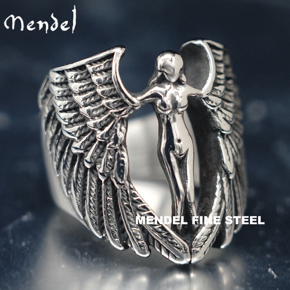 Mens angel ring store