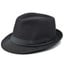 Mens Fedora Hat Trilby Summer Beach Sun Straw Hats Men Womens Panama Cap Brim-Black