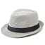 Mens Fedora Hat Trilby Summer Beach Sun Straw Hats Men Womens Panama Cap Brim -Light Grey