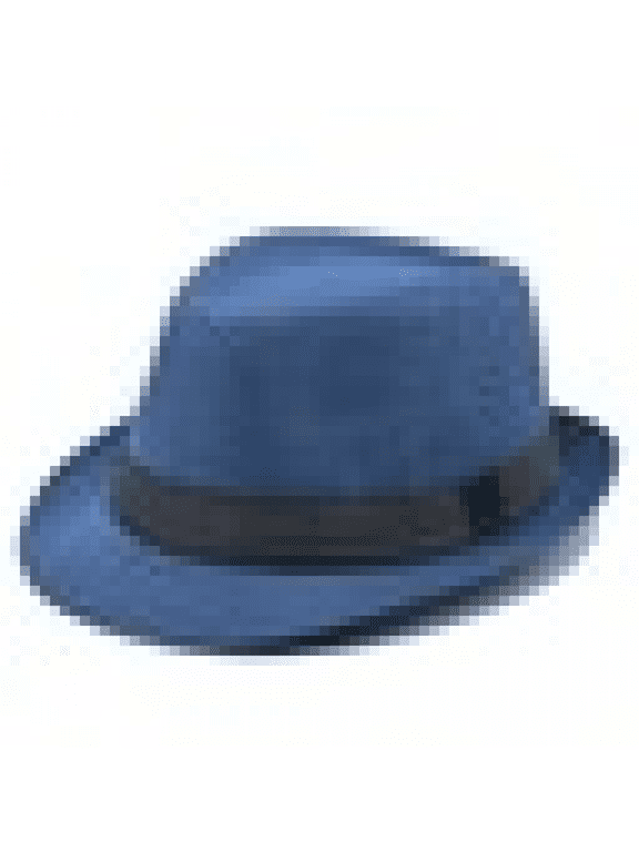 Mens Fedora Hat Trilby Summer Beach Sun Straw Hats Men Womens Panama Cap Brim -Navy Blue