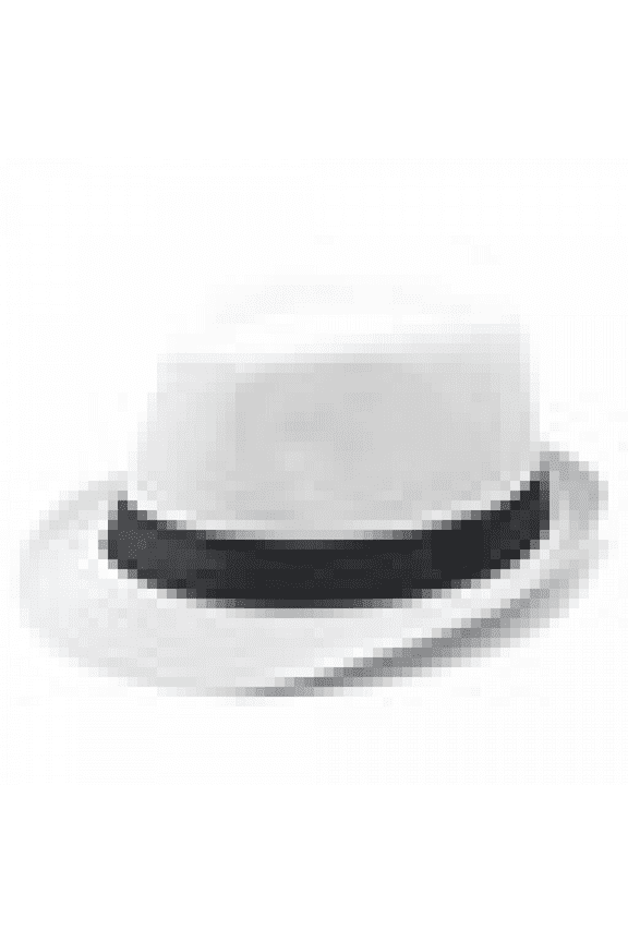 Mens Fedora Hat Trilby Summer Beach Sun Straw Hats Men Womens Panama Cap Brim -White