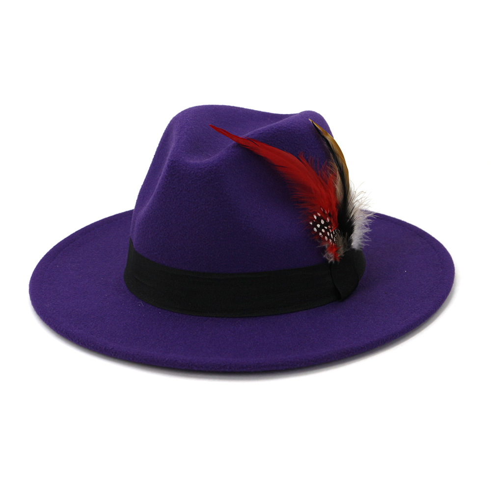 Freya Genuine Panama Fedora Hat Blue Purple Size L Screenshot2024-07-17at1.19.  main image 3