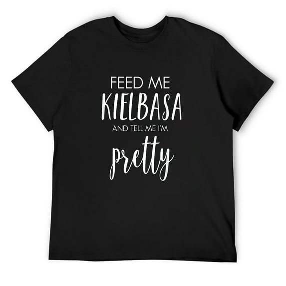 Mens Feed Me Kielbasa Funny Polish Food T-Shirt Black Small