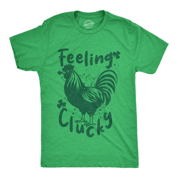 Mens Feeling Clucky Funny T Shirt St Patricks Day Sarcastic Tee for Guys Graphic Tees