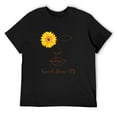 thumbnail image 1 of Mens Feminine Art Line Abstract Face Sunflower Eye Artistic T-Shirt Black 2X-Large, 1 of 5