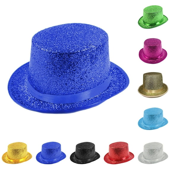 Mens Festive Jazz Hat Stage Performance Flat Top Design Hat