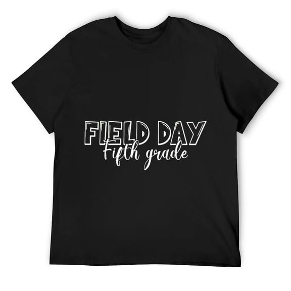 Mens Field Day 2024 Fifth Grade school teacher kids Green T-Shirt Black