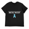 thumbnail image 1 of Mens Fighting Prostate Cancer Fighter Chemo Funny Quote Awareness T-Shirt Black, 1 of 5