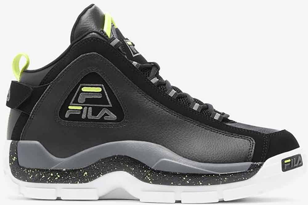 Mens Fila Grant Hill 2 Shoe Size: 10 Black - Sunny Lime - Castle
