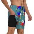 thumbnail image 1 of Mens Filipino Flag Stars Sun Pattern Swimming Trunks with Compression Liner Beach Quick Dry Swim Shorts, 1 of 6