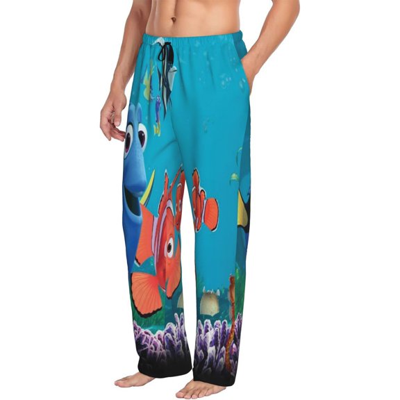 Mens Finding Nemo Pajama Pants Soft Lightweight Pajama Pants Cartoon Pajama Bottoms