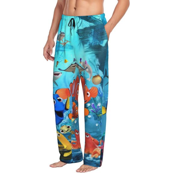 Mens Finding Nemo Pajama Pants Soft Lightweight Pajama Pants Cartoon Pajama Bottoms