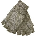 thumbnail image 1 of Mens Fingerless Ragg Wool Gloves With Inner Fleece Palm Lining (M/L, Oatmeal), 1 of 1