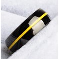 thumbnail image 1 of Mens Firefighter Ring Thin Blue Line Stainless Steel Wedding Band Unisex Durable Commemorative Jewelry For All, 1 of 5