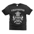 thumbnail image 1 of Mens Firefighter T-shirt Firefighter SKull Logo Shirt Firefighting Gifts Firefighter T-Shirts, 1 of 6
