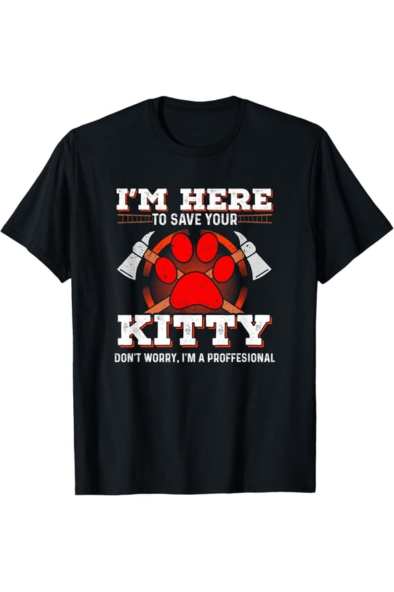 Mens Firefighter Volunteer T-shirt, Fireman Shirt
