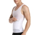 thumbnail image 1 of Mens Firm Tummy Compression Shirt with Waist Girdle Belt Gynecomastia Shapewear, 1 of 5